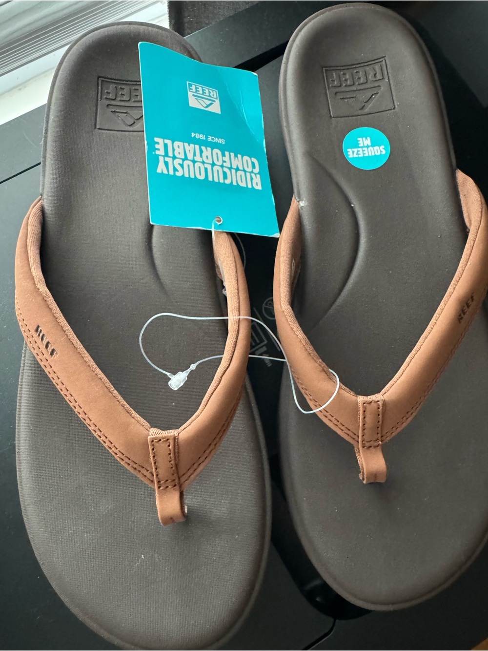 Reef Brown and Dark Brown Cushioned Thong Sandals